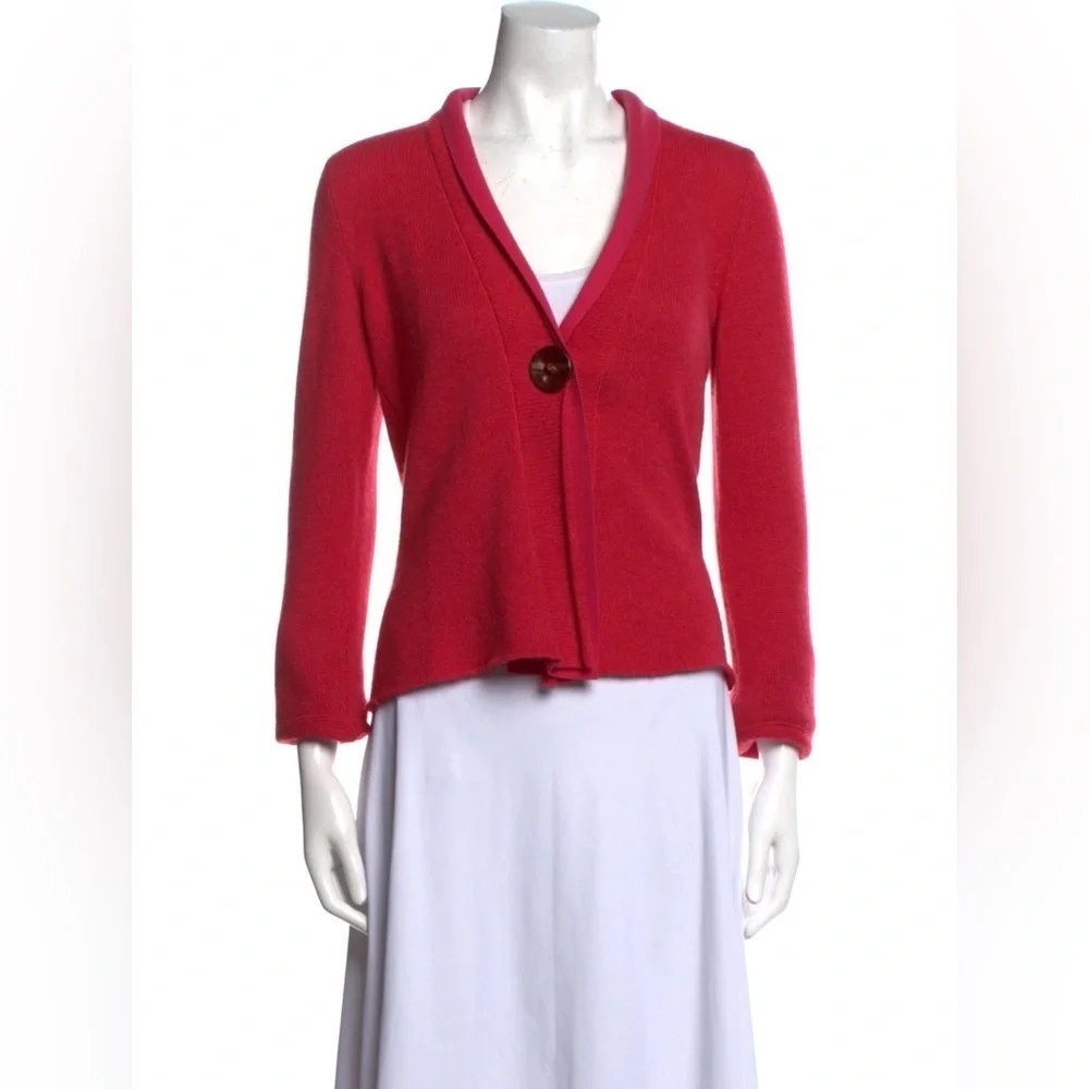 Brunello Cucinelli 100% Cashmere Red Cardigan size Medium